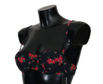 Bikini Dolce & Gabbana Black Red Roses - Taglia IT1-XS