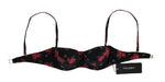 Bikini Dolce & Gabbana Black Red Roses - Taglia IT1-XS