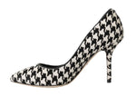 Scarpe con tacco pelle di pelo bianco e nero Dolce&Gabbana-EU40,5-US10