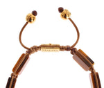 Bracciale Nialaya CZ Tiger Eye Gold 925 - Taglia M