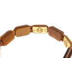 Bracciale Nialaya CZ Tiger Eye Gold 925 - Taglia M