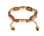 Bracciale Nialaya CZ Tiger Eye Gold 925 - Taglia M