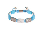 Braccialetto Nialaya CZ Opal Howlite 925 - Taglia L