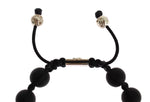 Nialaya CZ Black Matte Onyx Bracciale in argento 925 - Taglia M