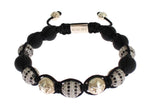 Nialaya CZ Black Matte Onyx Bracciale in argento 925 - Taglia M