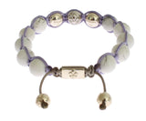 Braccialetto Nialaya Purple CZ Howlite in argento 925 - Taglia S