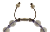 Braccialetto Nialaya Purple CZ Howlite in argento 925 - Taglia S