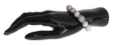 Nialaya Purple CZ Pearl Bracciale in argento 925 - Taglia M