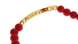 Bracciale in argento 925 con croce CZ Nialaya in oro rosso corallo - L