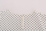 T-shirt in seta a pois bianca Dolce & Gabbana - Taglia IT40-S