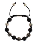 Braccialetto Nialaya Clear CZ Black Agate 925 - Misura S