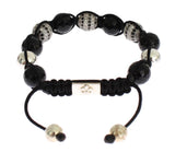 Braccialetto Nialaya Clear CZ Black Agate 925 - Misura S