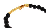 Bracciale in argento 925 con croce in oro giallo CZ Nialaya - XS