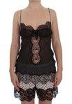 Top in babydoll di pizzo nero e seta Dolce & Gabbana - Taglia IT1-XS