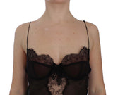 Top in babydoll di pizzo nero e seta Dolce & Gabbana - Taglia IT1-XS