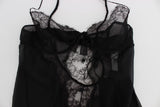 Top in babydoll di pizzo nero e seta Dolce & Gabbana - Taglia IT1-XS