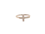 Anello Nialaya Silver CZ Cross 925 - Misura EU52-US6