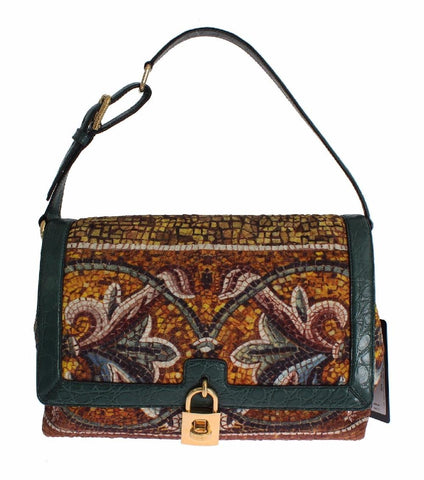 Dolce&Gabbana Borsa a tracolla MISS BONITA in coccodrillo broccato