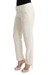 Pantaloni casual regular fit Ermanno Scervino cotone bianco - IT38-XS