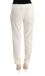 Pantaloni casual regular fit Ermanno Scervino cotone bianco - IT38-XS