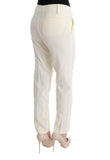 Pantaloni casual regular fit Ermanno Scervino cotone bianco - IT38-XS