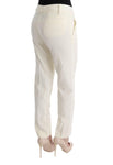 Pantaloni casual regular fit Ermanno Scervino cotone bianco - IT44-L