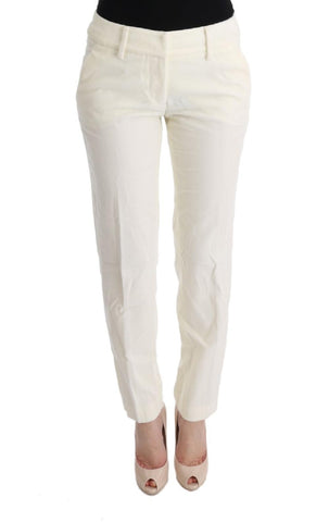 Pantaloni casual regular fit Ermanno Scervino cotone bianco - IT46-XL