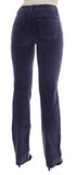 Pantaloni bootcut elasticizzati viola Ermanno Scervino velluto a coste-W26