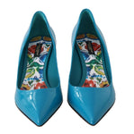 Scarpe con tacco in pelle verniciata blu Dolce&Gabbana - Taglia EU36-US5,5