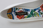 Scarpe con tacco in pelle verniciata bianca Dolce & Gabbana - EU35-US4,5