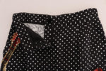 Pantaloni Dolce & Gabbana in cristallo nero a pois neri - IT42-M