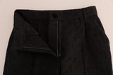 Pantaloni Capri in broccato floreale nero Dolce & Gabbana- IT40-S