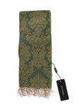 Sciarpa in cotone jacquard verde oro Dolce & Gabbana