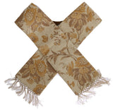 Sciarpa in cotone jacquard oro beige Dolce & Gabbana