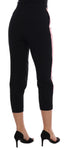 Pantaloni Capri rosa-Gabbana stretch nero-it36-xs