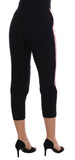 Pantaloni Capri rosa-Gabbana stretch nero-it36-xs