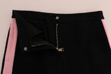 Pantaloni Capri rosa-Gabbana stretch nero-it36-xs