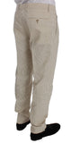 Pantaloni Chino in cotone a righe beige Dolce & Gabbana -48 m