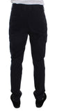 Pantaloni in cotone regular fit a righe grigie Dolce & Gabbana-it50-l