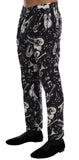 Pantaloni in lino stampa Dolce & Gabbana Black Jazz-it46-s