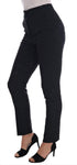 Pantalone slim fit in tessuto broccato nero Dolce & Gabbana-it38-xs