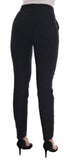 Pantalone slim fit in tessuto broccato nero Dolce & Gabbana-it38-xs