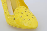 Dolce & Gabbana Giallo Scarpe cristallo CINDERELLA- eu37-5-us7