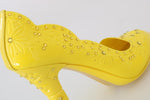 Dolce & Gabbana Giallo Scarpe cristallo CINDERELLA- eu37-5-us7