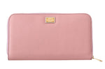 Portafoglio Pochette Continental in pelle con cuore in pelle rosa D&G