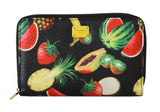 Portafoglio Continental con cerniera in pelle Dauphine Fruit D&G