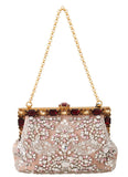 Pochette VANDA oro rosa cristallo cristallo Dolce & Gabbana