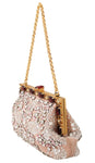 Pochette VANDA oro rosa cristallo cristallo Dolce & Gabbana