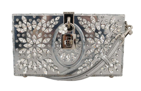 Pochette SICILY Crystal Plexi argento Dolce & Gabbana