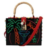 Portamonete SICILY BARP BOX in pelle chiara LED nera Dolce & Gabbana